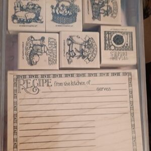 Stampin' Up! Kitchen Stamp Set with Blue Designs